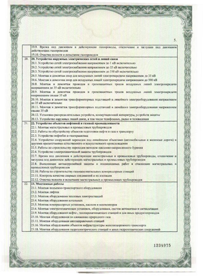 Certificate of admission to a certain type of work or types of work that affect the safety of capital construction facilities (Self-regulating organization (SRO) Association