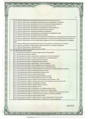 Certificate of admission to a certain type of work or types of work that affect the safety of capital construction facilities (Self-regulating organization (SRO) Association