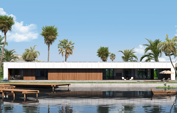 Architectural project of the cottage, Carmel Valley, California, USA