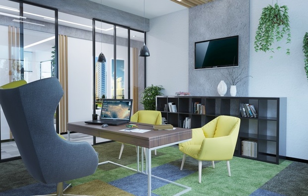 3-D visualization of the marketing department of the Residential Complex Triumph Park (St. Petersburg)