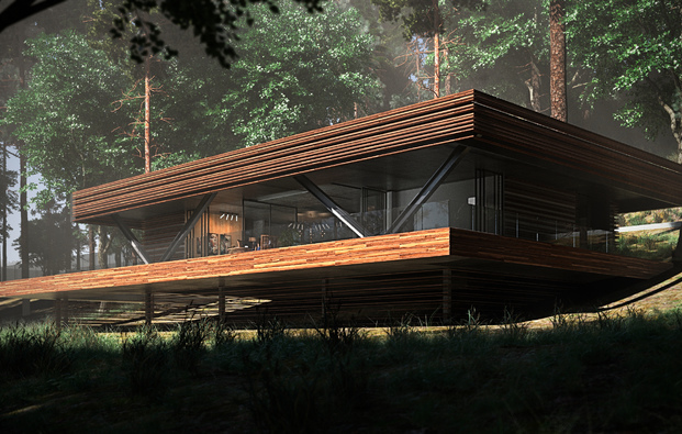 Architectural project of the cottage, Mountain View, California, USA