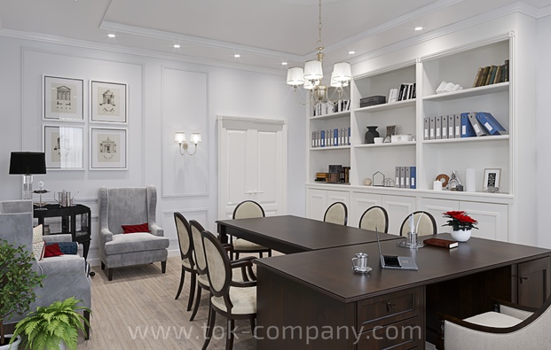 Design project of the interior of the meeting room, Gatchina