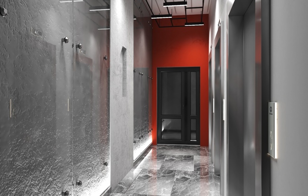 Design project of the vestibule group Residential Complex Ultra City (St.Petersburg) (Concept 4)
