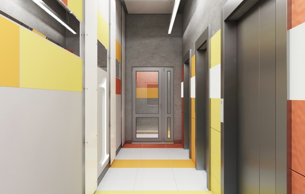 Design project of the vestibule group Residential Complex Ultra City (St.Petersburg) (Concept 6)