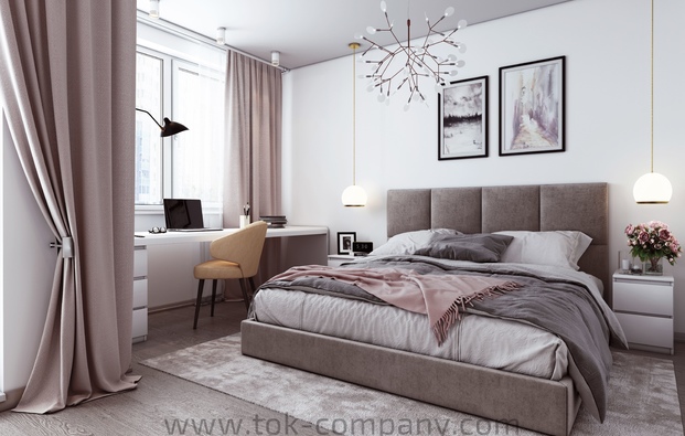 Design-project of a one-room apartment, residental complex Triumph Park, St. Petersburg