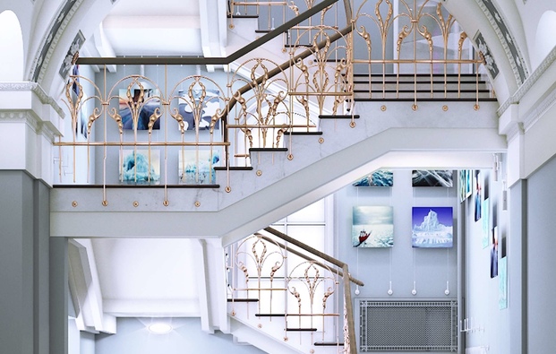 Interior design concept of Museum of the Arctic and Antarctic, Saint-Petersburg, Russia
