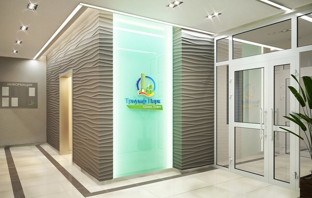 Design project of the vestibule group Residential Complex Triumph Tower (St. Petersburg)