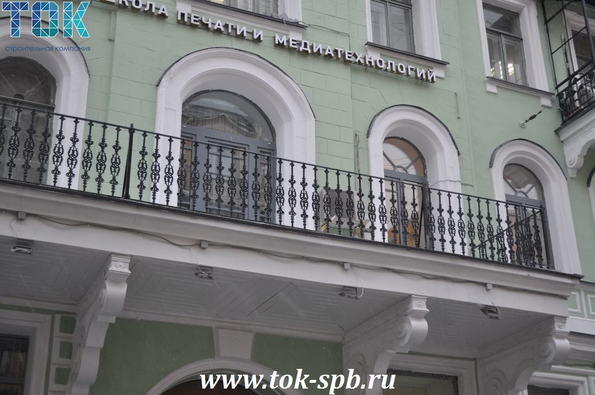 The facade of the building of the St. Petersburg State University of Industrial Technologies and Design is finished.