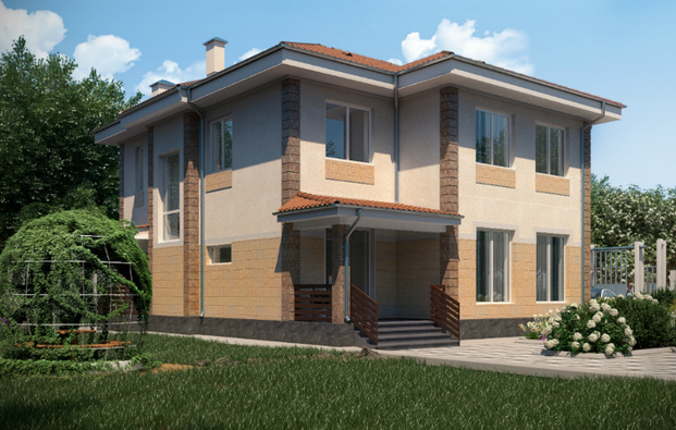 Architectural project of the cottage, Lomonosov district, village Innolovo