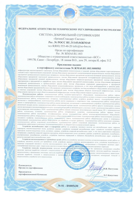 Certificate of compliance with ISO 9001-2011 (ISO 9001:2008)